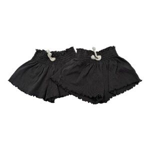 Twin Toddler Modern Moments Grey Ruffle Organic Cotton Shorts